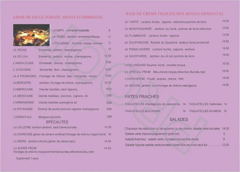Menu_pizzéria della piazza_Mure_image_1