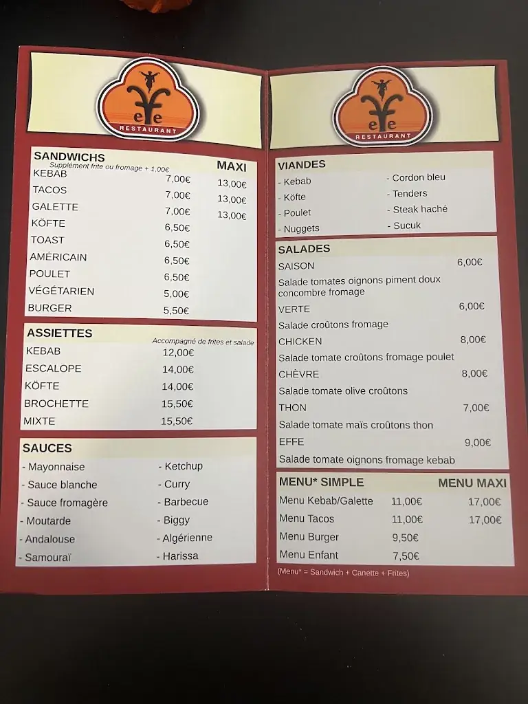 Menü_restaurant EFFE_Mure_Bild_1