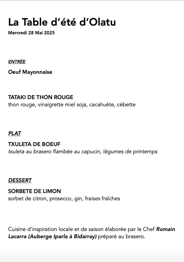 Menu_Table d’été d’Olatu_Mouguerre_image_1