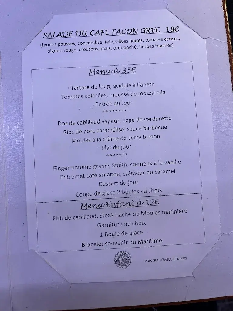 Menu_Café Maritime - Lacanau_Lacanau_image_2