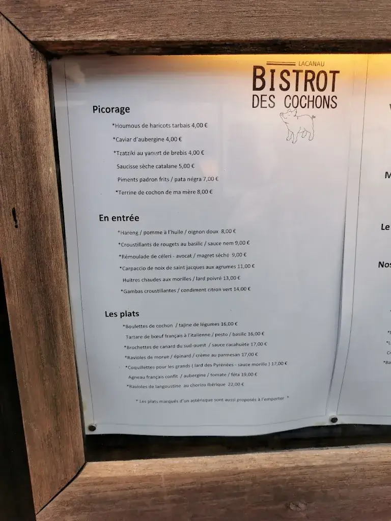 Menu_Le Bistrot des Cochons_Lacanau_imagen_4