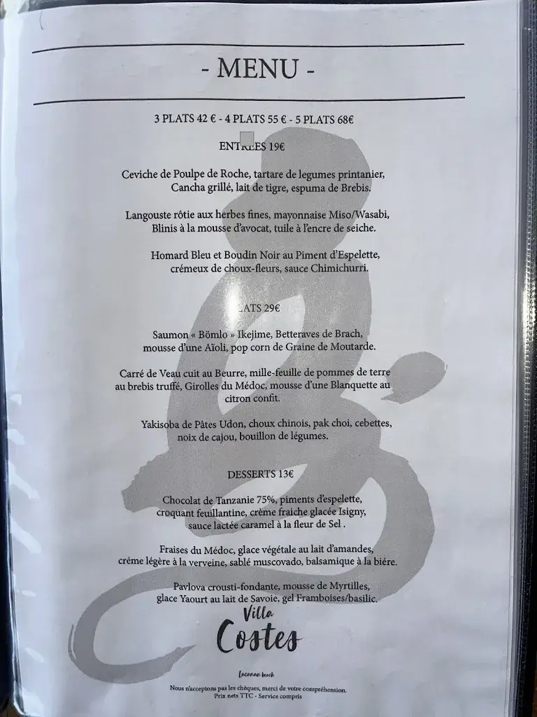Menu_Villa Costes_Lacanau_image_3