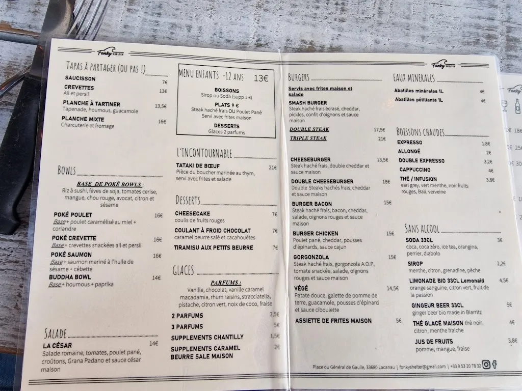 Menu_Fonky Shelter_Lacanau_image_4