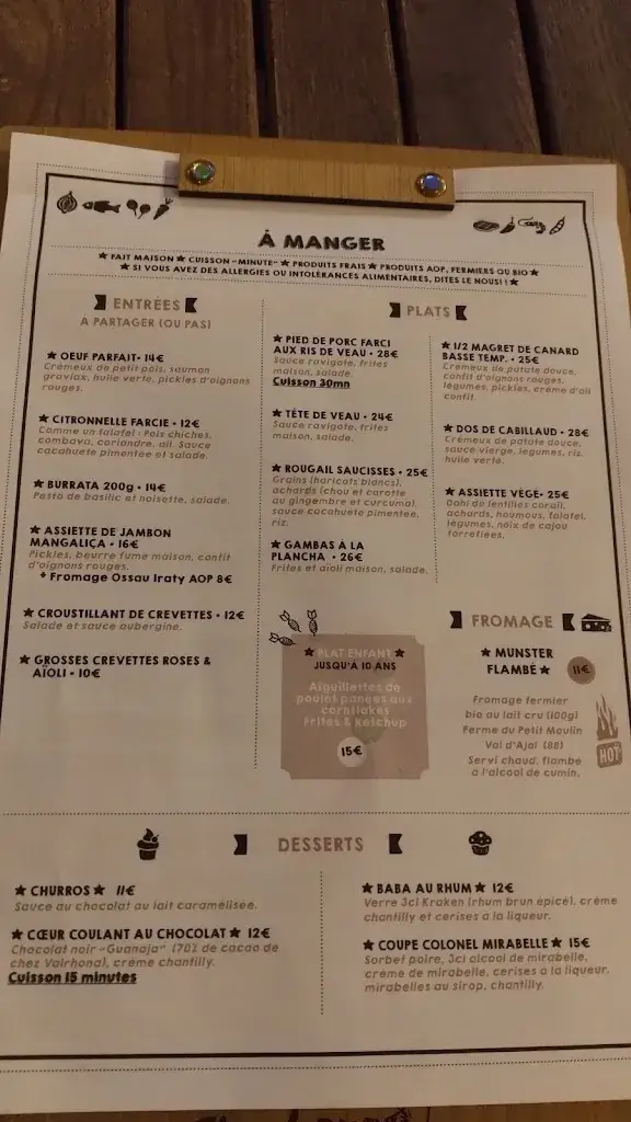 Menu_Le Chat Sur Le Toit_Lacanau_image_1