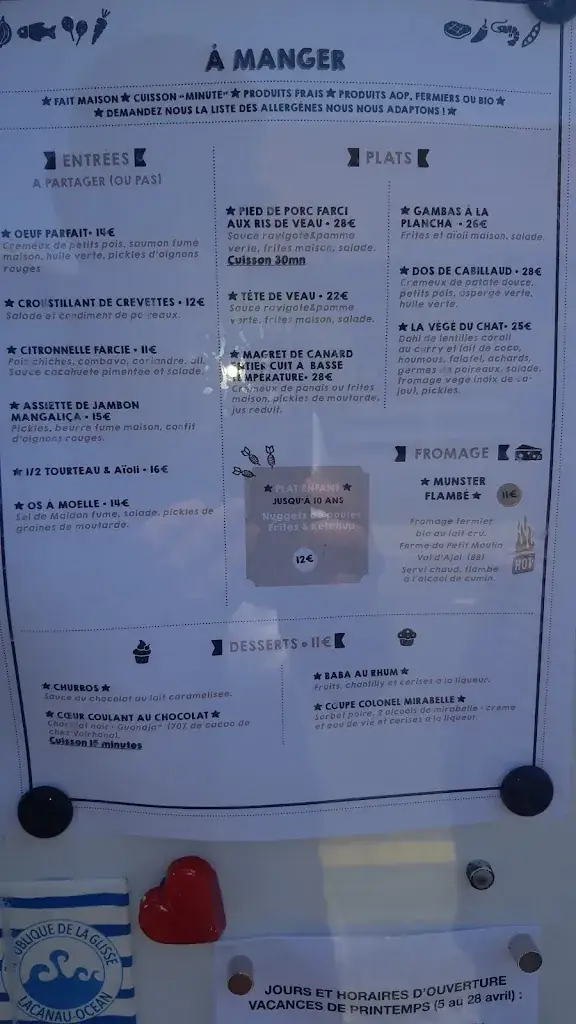 Menu_Le Chat Sur Le Toit_Lacanau_image_2