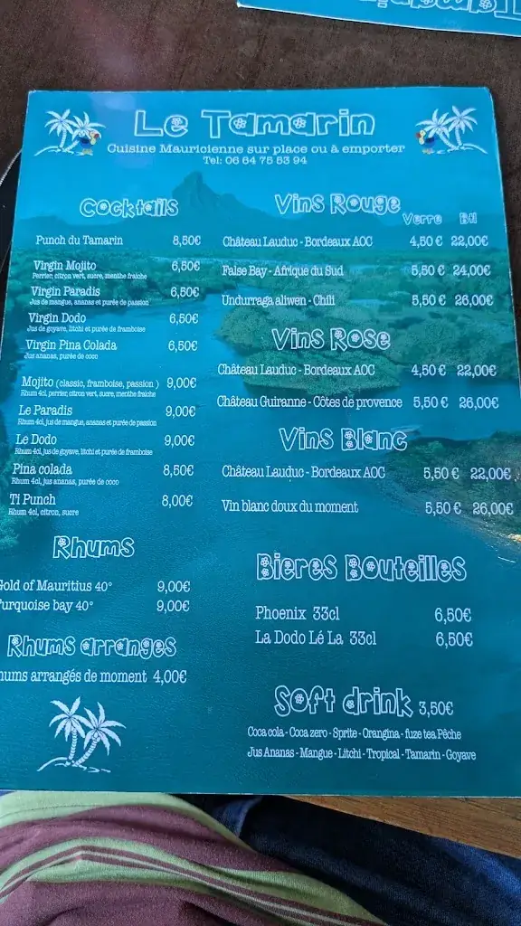 Menu_Le Tamarin_Lacanau_image_1