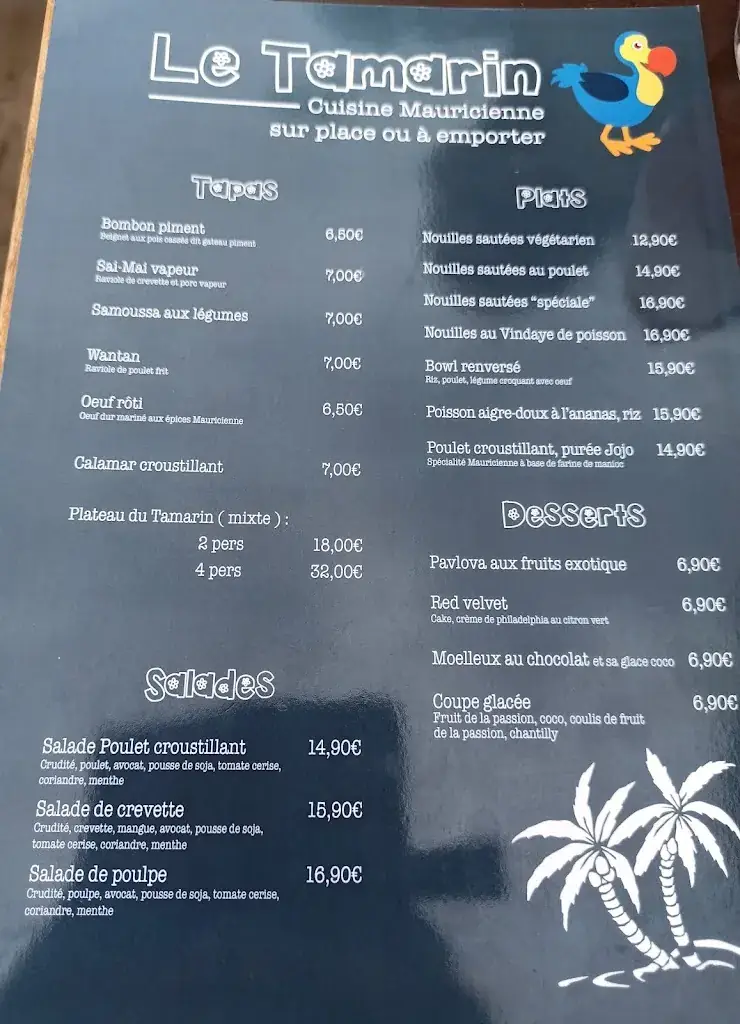 Menu_Le Tamarin_Lacanau_image_3