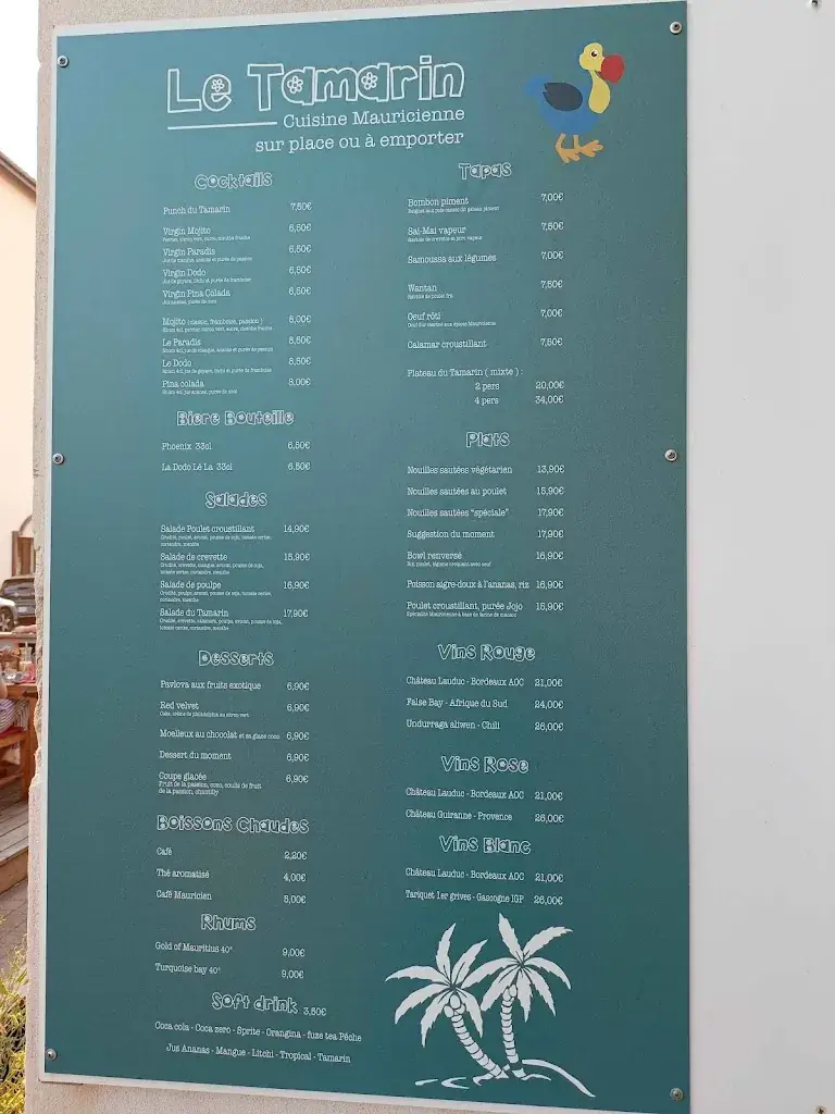 Menu_Le Tamarin_Lacanau_image_4