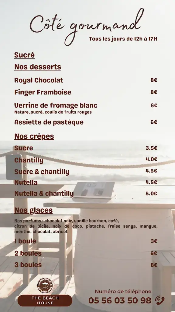Menu_The Beach House_Lacanau_image_2