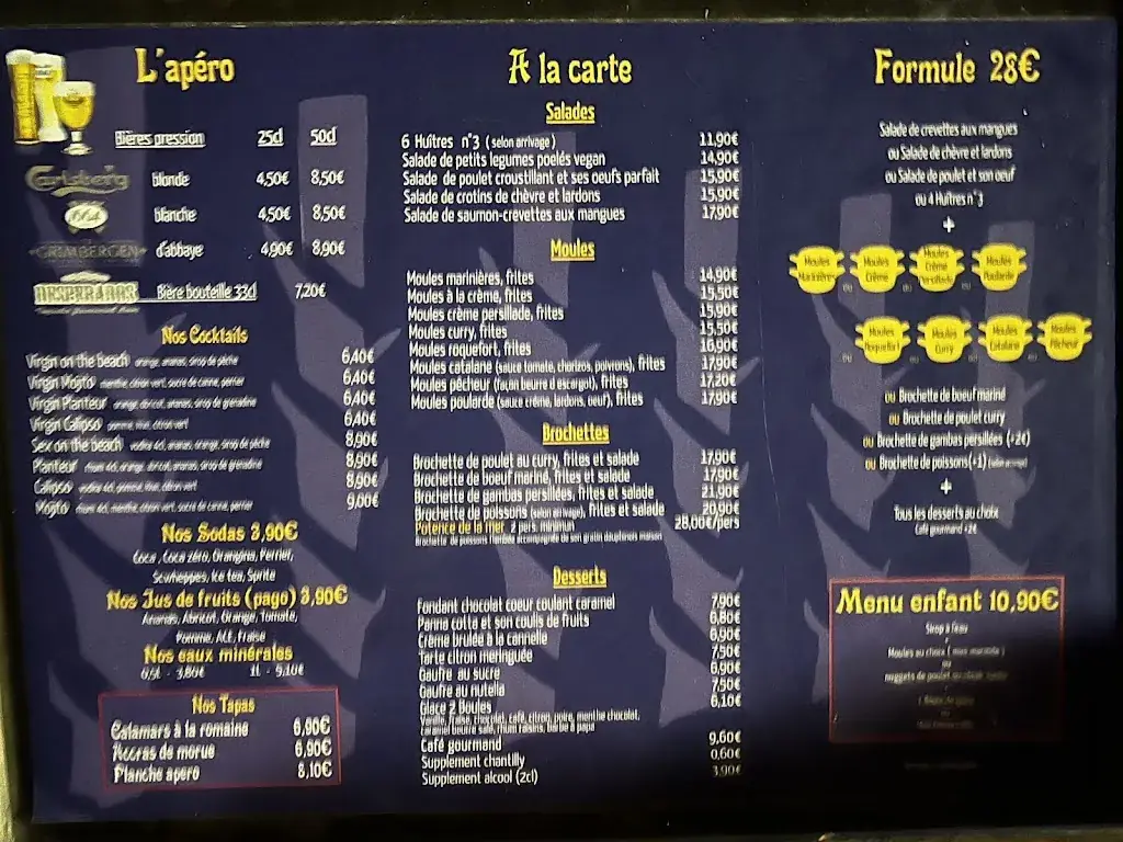 Menu_La Marinière_Lacanau_image_4