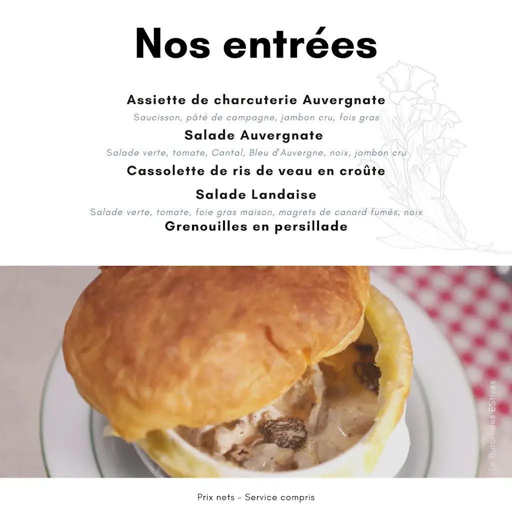 Le Buron Des Estives ristorante a Allanche