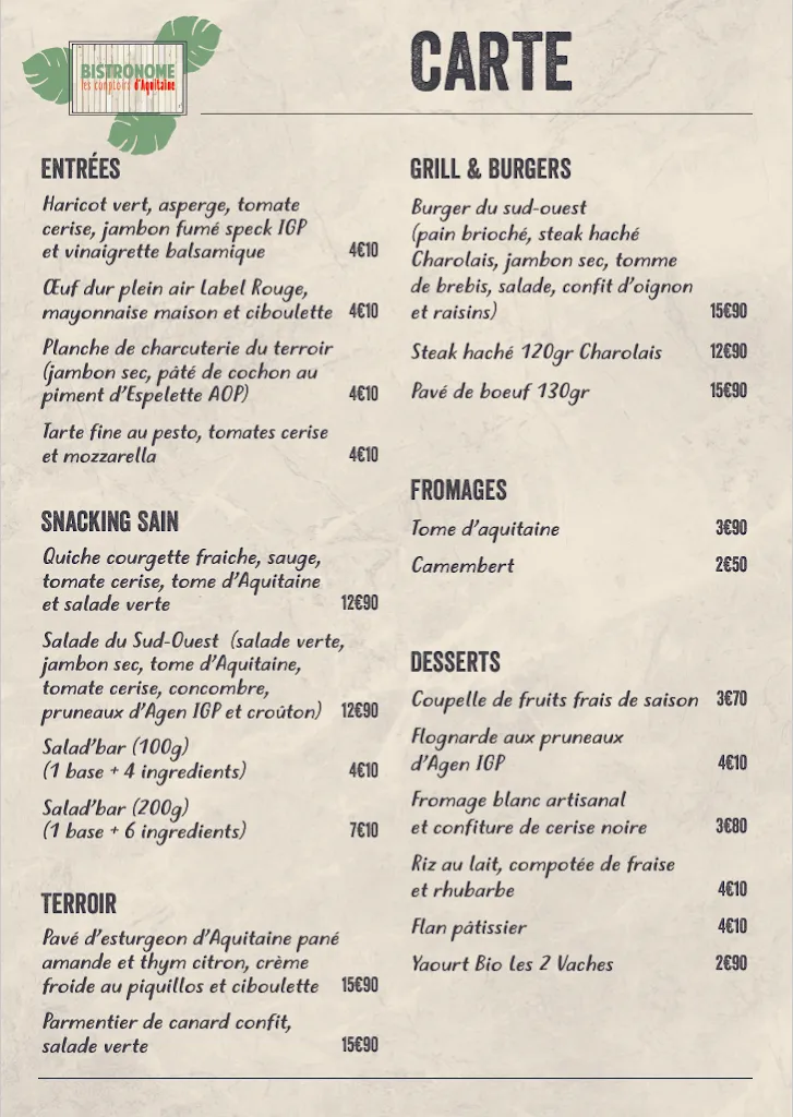 Menu_BISTRONOME - Les comptoirs d'Aquitaine_Laplume_image_1