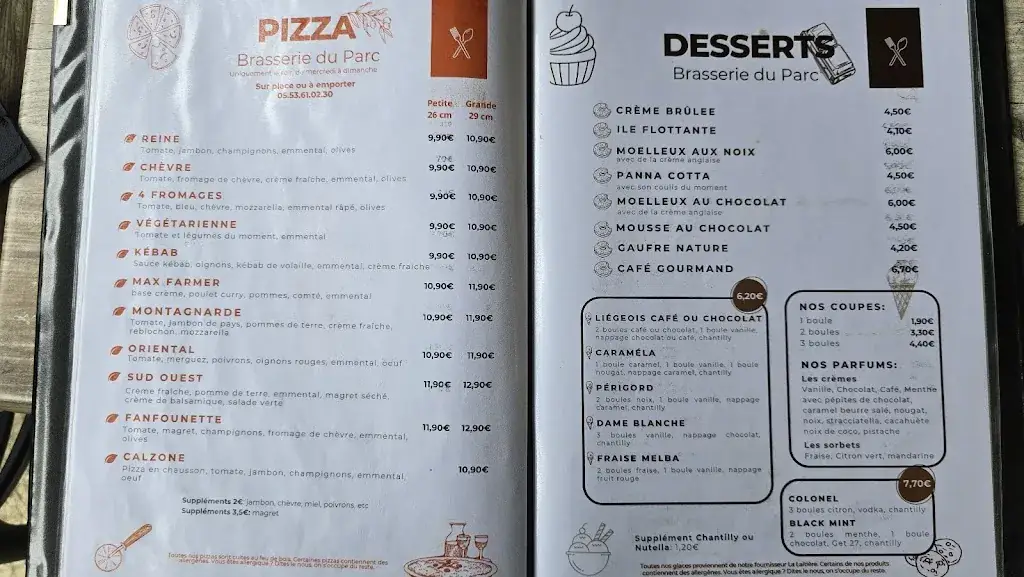 Menu_Restaurant Brasserie du Parc_Lalinde_image_3
