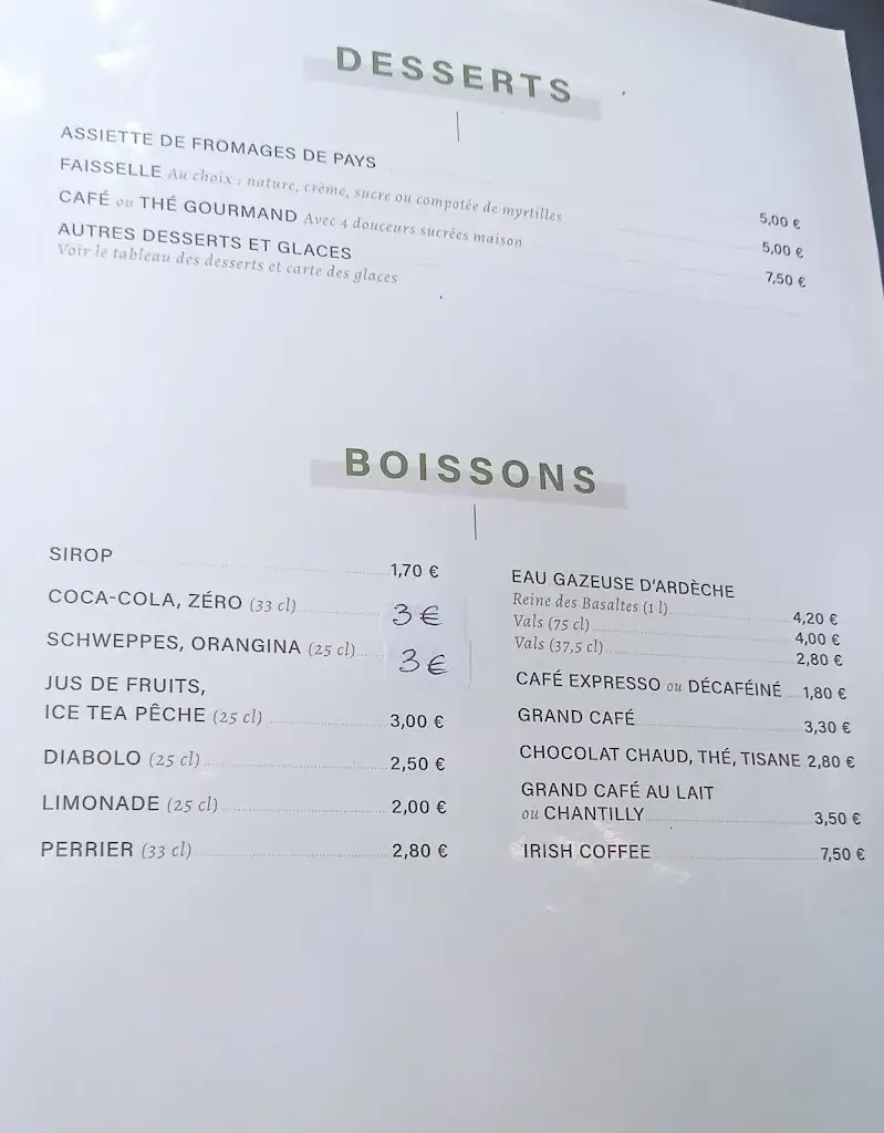 Menu_Restaurant Le Châtaignier_Lamastre_imagen_2