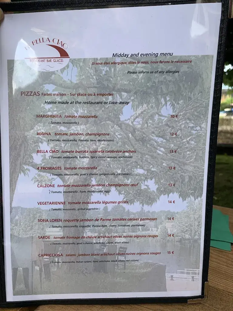 Menu_LE BELLA CIAO 1 PLACE DU PORT 24150 MAUZAC ET GRAND CASTANG_Mauzac-et-Grand-Castang_image_1