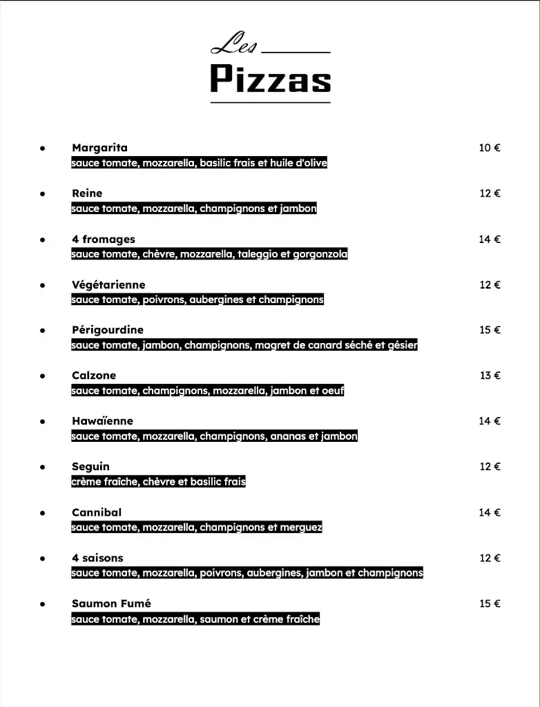 Menu_Restaurant Pizzeria LE CANTOU_Badefols-sur-Dordogne_immagine_1