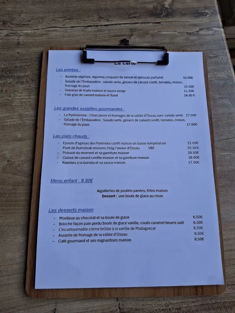 Menu_Restaurant l Embaradère_Laruns_image_1