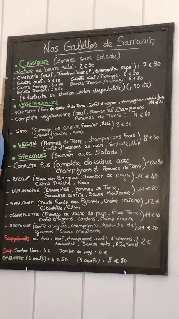 Menu_Crêperie Le Montagnon_Laruns_immagine_2