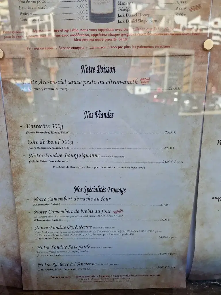 Menu_Restaurant de tradition Le SCHUSS (ouvert toute l'année)_Eaux-Bonnes_image_2