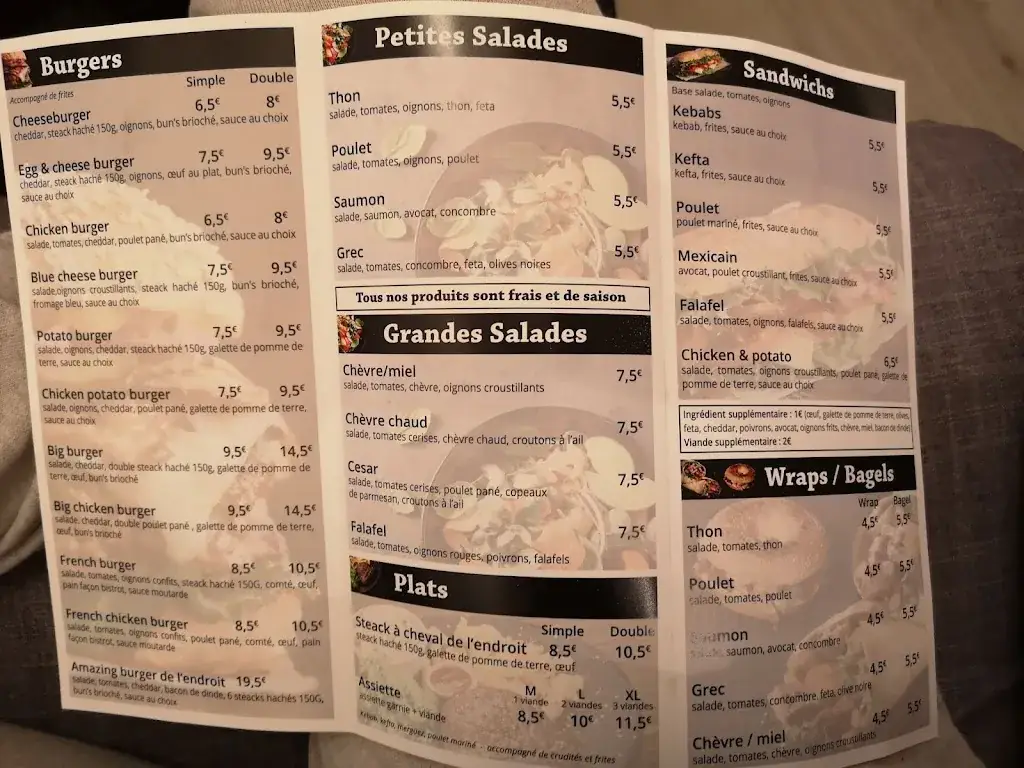 Menu_L’endroit, Restauration Rapide Le Barp_Barp_image_1