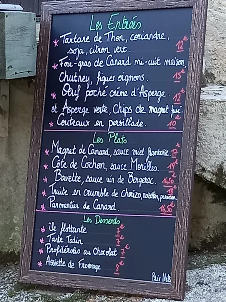 Menu_Le Restaurant l'Abreuvoir_Bugue_immagine_2