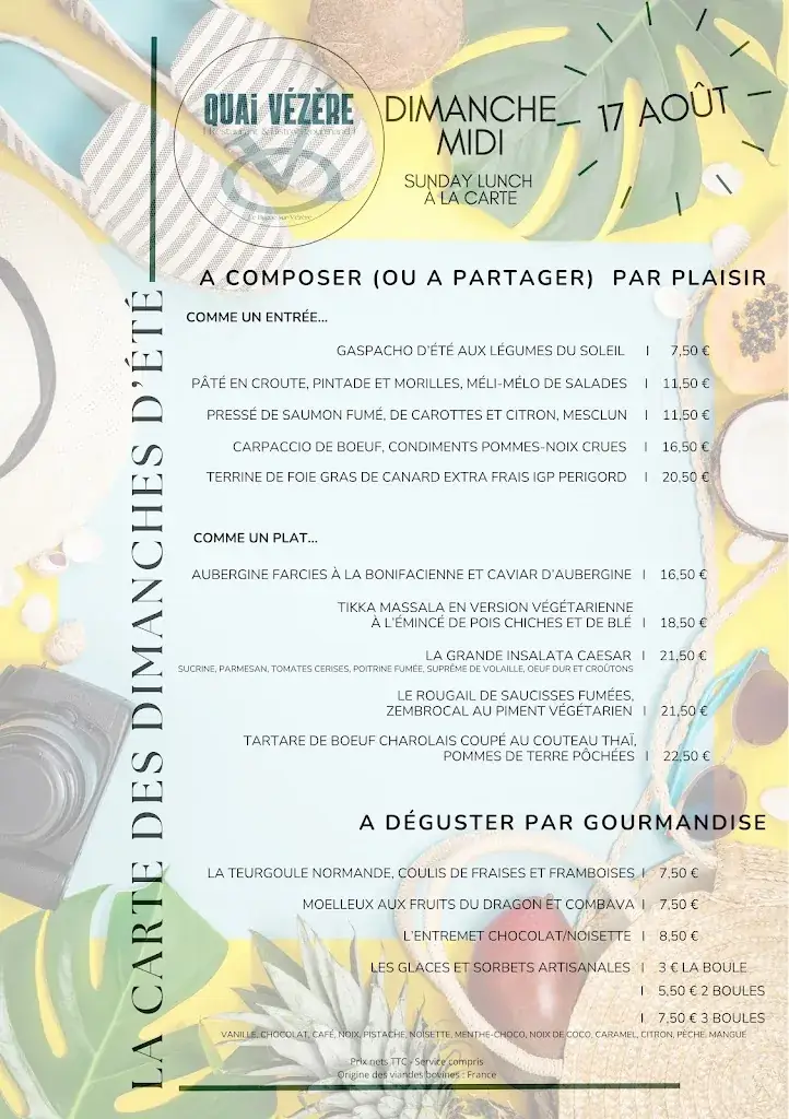 Menu_Quai Vézère | Restaurant, Bistrot and Café_Bugue_image_1