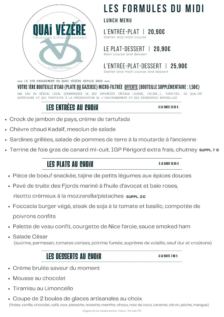 Menu_Quai Vézère | Restaurant, Bistrot and Café_Bugue_image_3
