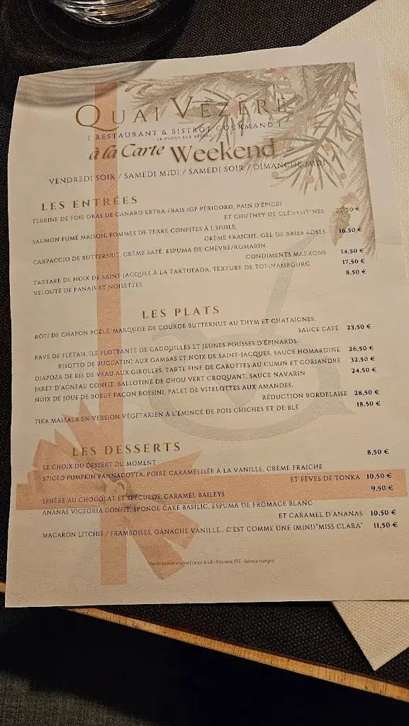 Menu_Quai Vézère | Restaurant, Bistrot and Café_Bugue_image_4