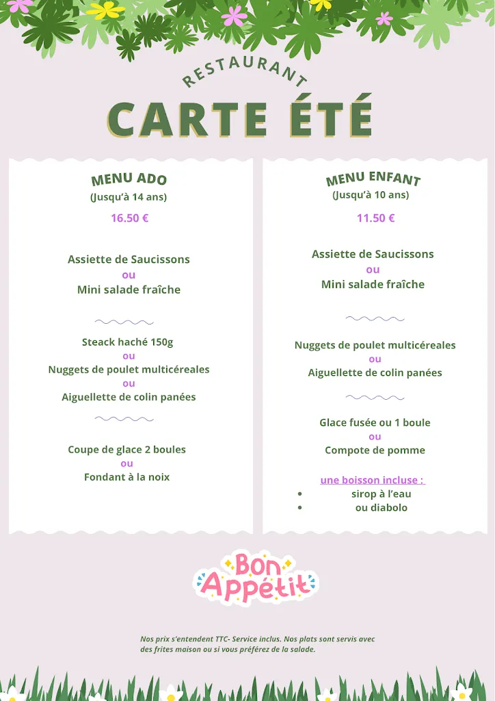 Menu_Restaurant Les Plaisirs Gourmands_Bugue_image_2