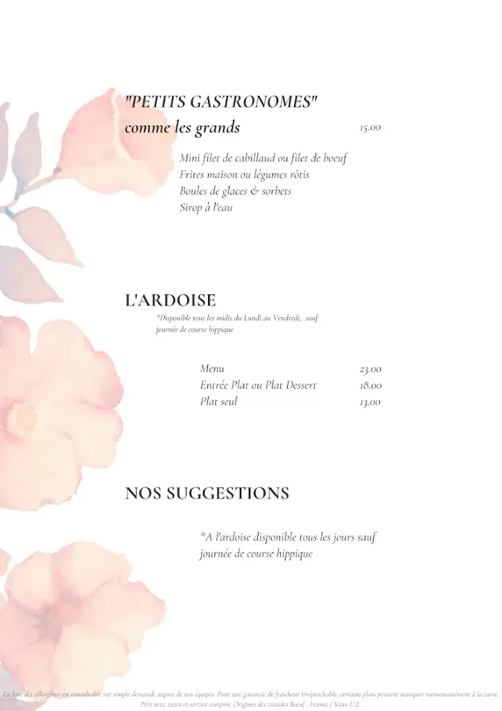 Menu_La Table De L'hippodrome_Bouscat_image_3