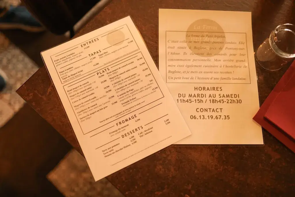 Menu_The Petit Argelas farm_Saint-Médard-en-Jalles_immagine_2