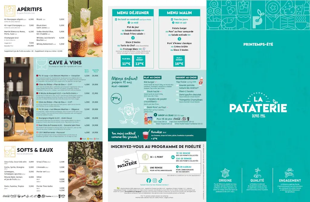 Menu_La Pataterie Limoges_Limoges_image_2