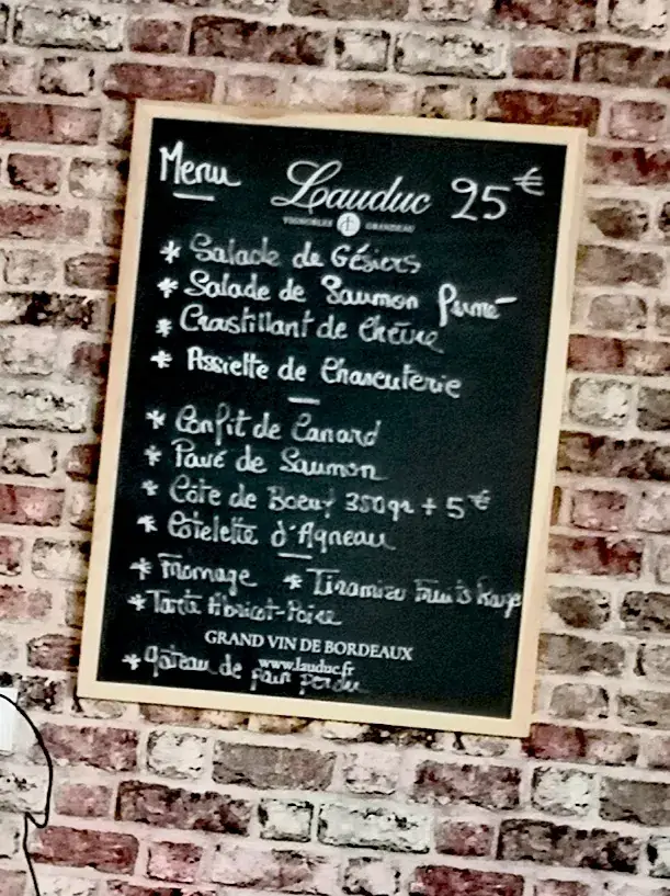 Menu_Restaurant L’École des gourmands_Moulin-Neuf_image_1
