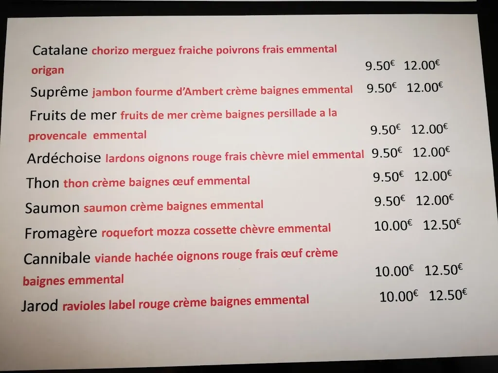 Menu_Pizza Des Lys_Lalevade-d'Ardèche_image_1