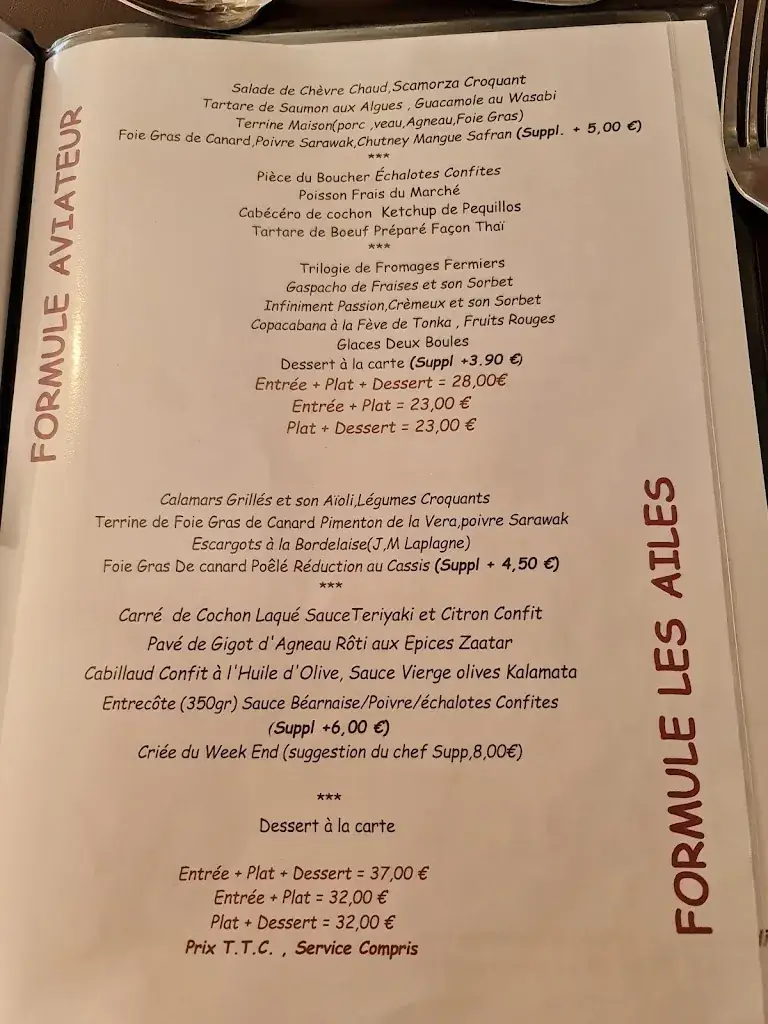 Menu_Restaurant les Ailes_Léognan_image_2