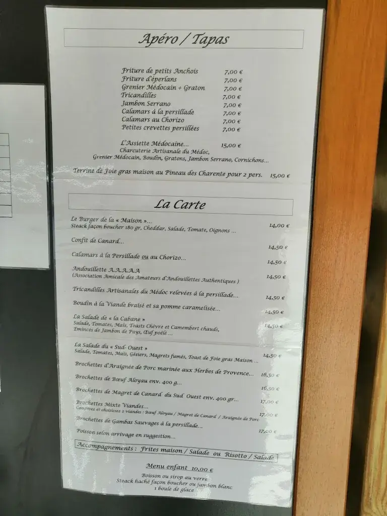 Menü_La Cabane_Verdon-sur-Mer_Bild_1