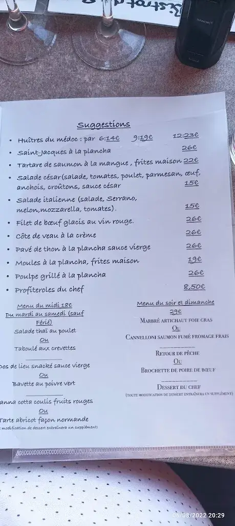 Menu_Le Bistrot Du Port_Verdon-sur-Mer_image_3