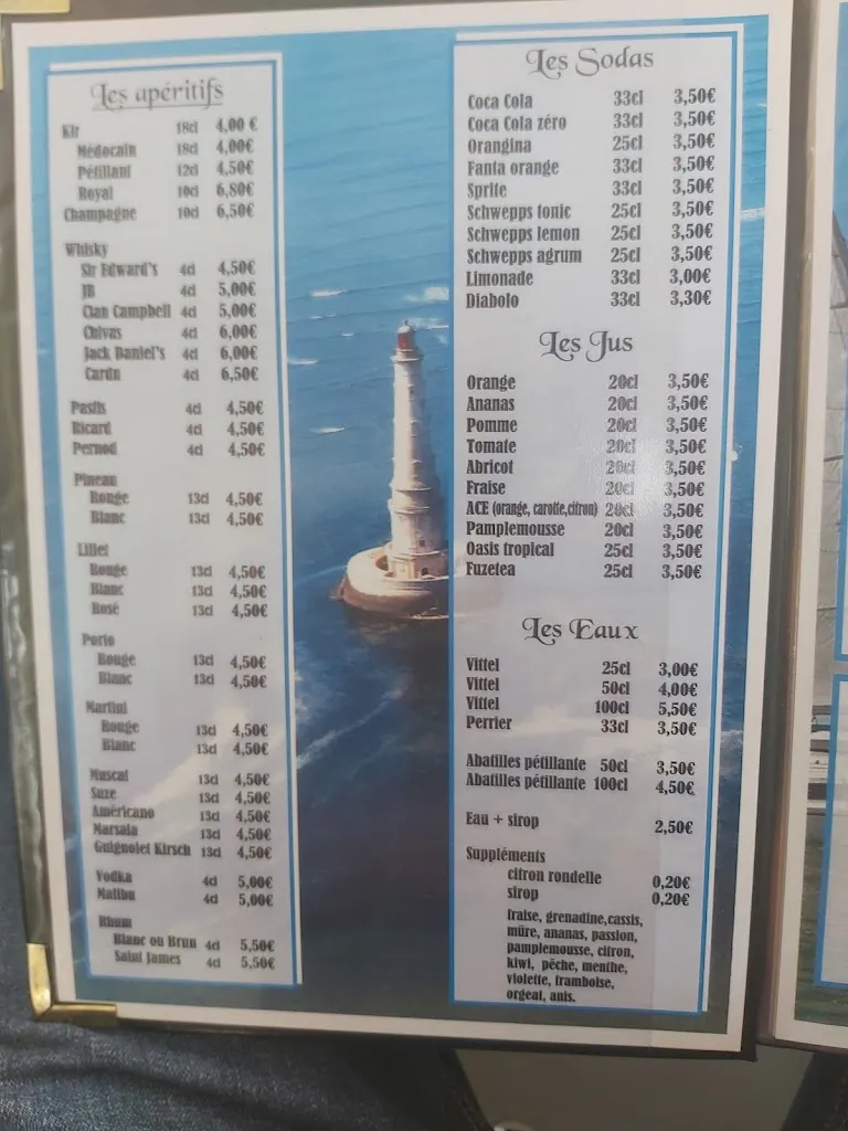 Menu_Bar Brasserie de l'Escale_Verdon-sur-Mer_image_3