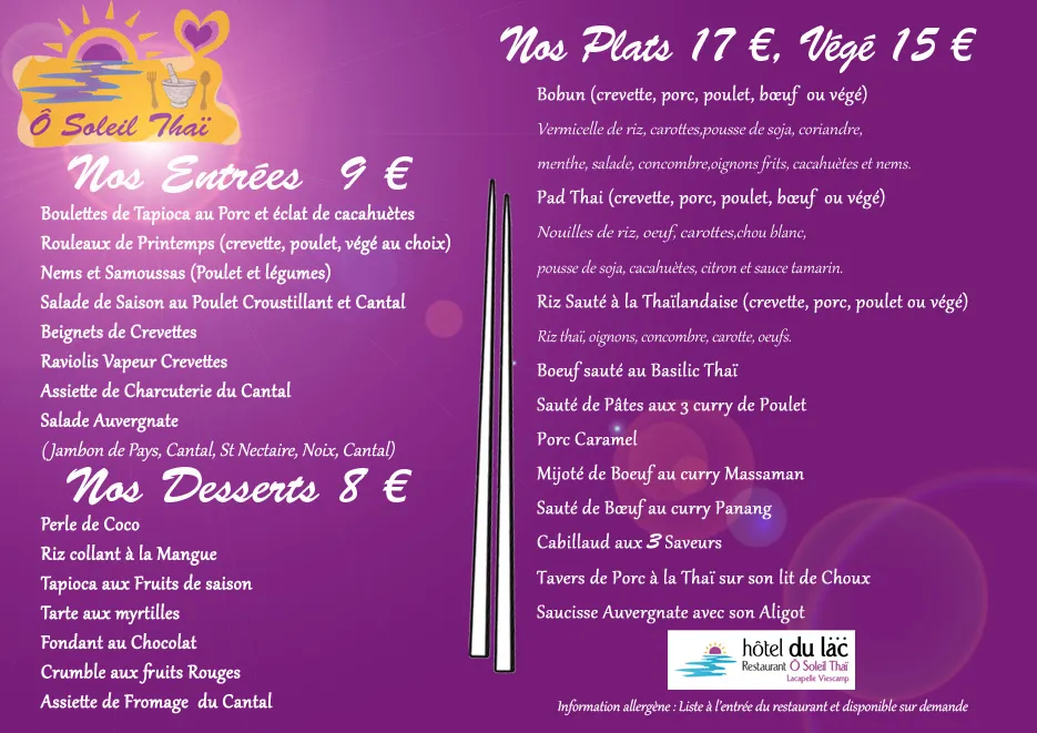 Menu_Ô Soleil Thaï_Lacapelle-Viescamp_immagine_1