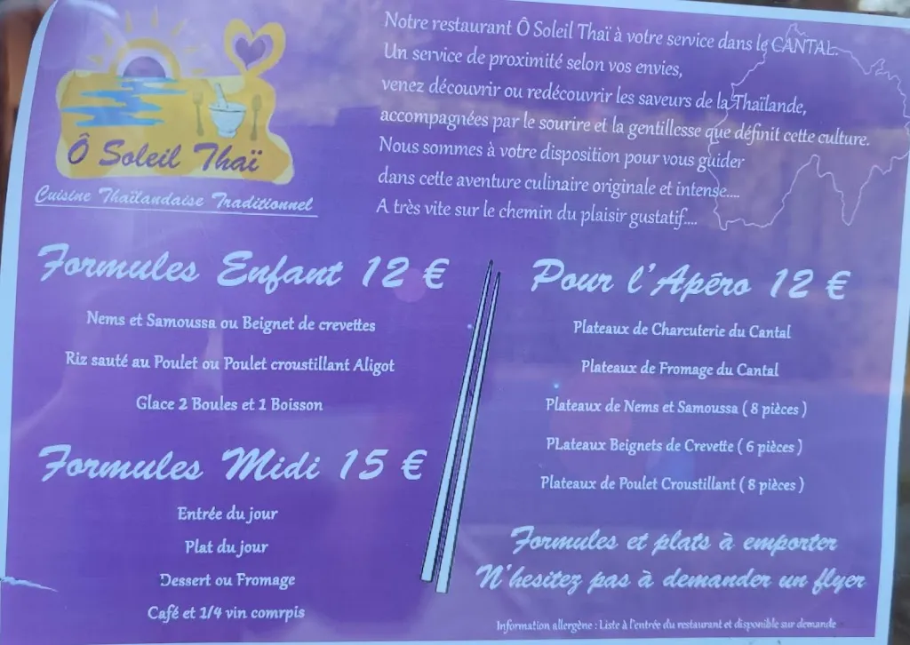 Menu_Ô Soleil Thaï_Lacapelle-Viescamp_immagine_3