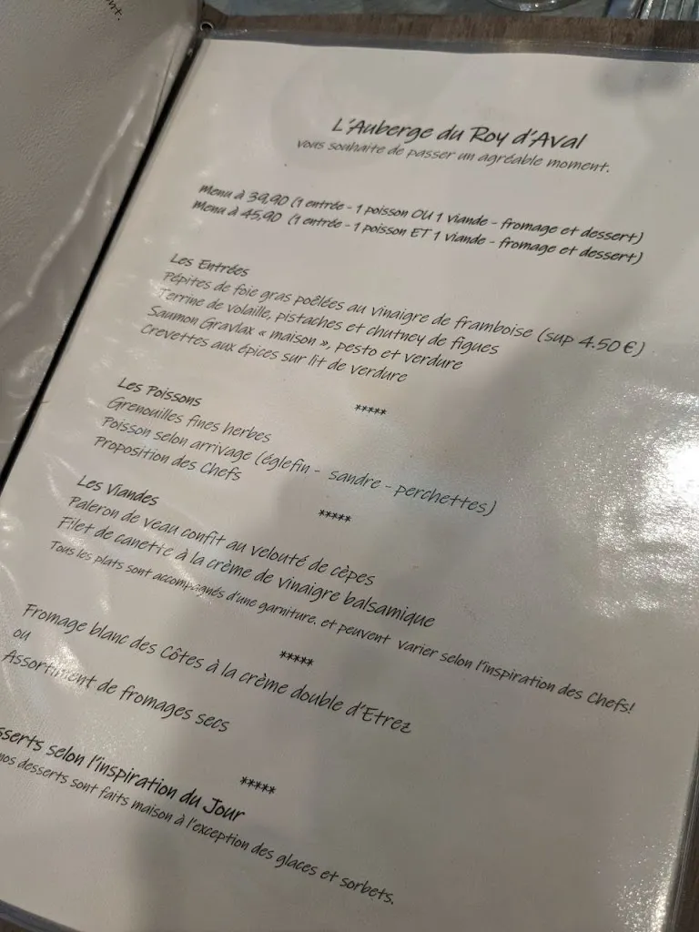 Menu_Auberge du Roy d'Aval_Lagnieu_image_4