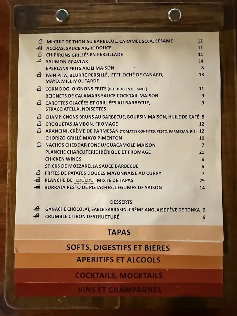 Menü_Les Copains d'abord_Mathes_Bild_1