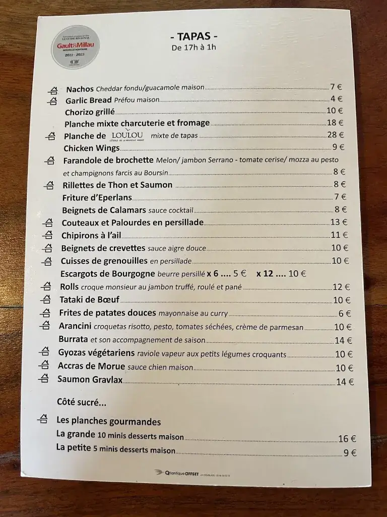 Menü_Les Copains d'abord_Mathes_Bild_3