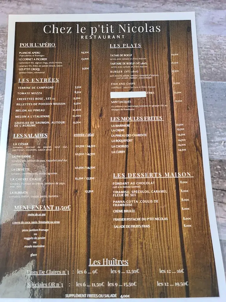 Menu_Chez le P'tit Nicolas_Mathes_image_1
