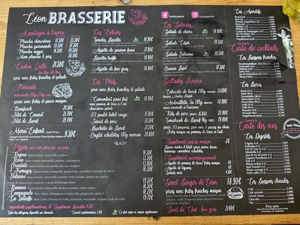 Menu_Restaurant Léon Brasserie_Mathes_image_1
