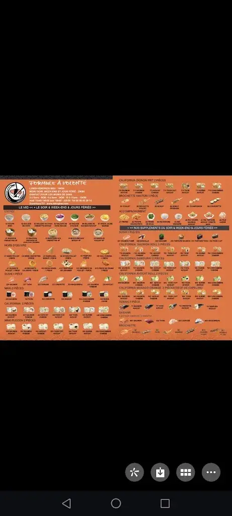 Menu_Restaurant japonais a volonté et fondue japonnais_Listrac-Médoc_image_2