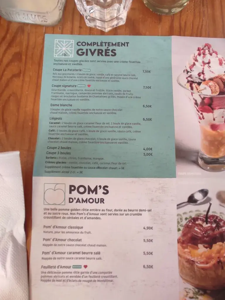 Menu_Restaurant La Pataterie Lescar_Lescar_image_2