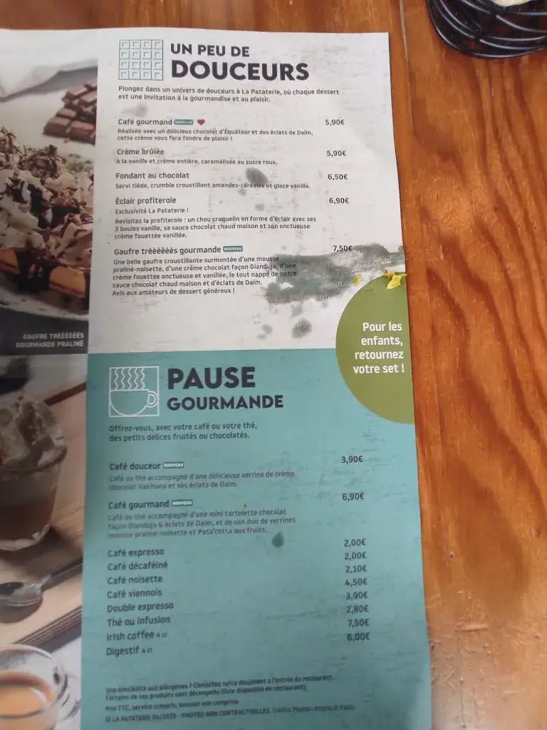 Menu_Restaurant La Pataterie Lescar_Lescar_image_3