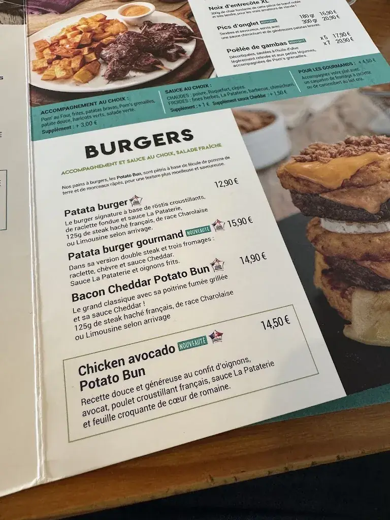 Menu_Restaurant La Pataterie Lescar_Lescar_image_4