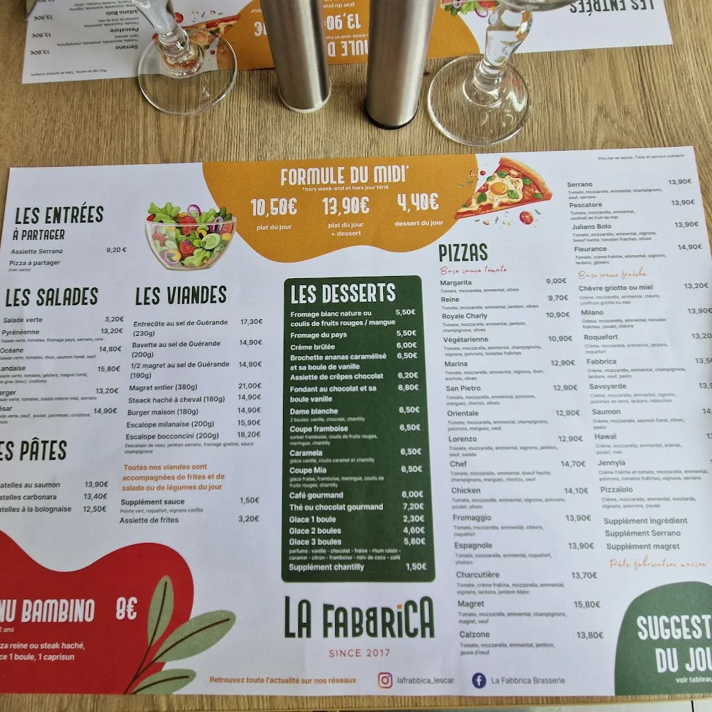 Menu_La Fabbrica_Lescar_image_1